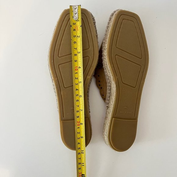 NEW! Anthropologie Suede Spain Espadrille Sandals in Tan, EU 38 (US 7.5) - Picture 13 of 14